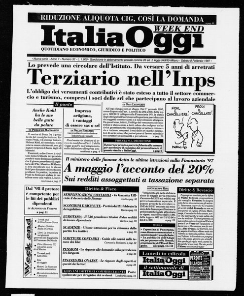 Italia oggi : quotidiano di economia finanza e politica